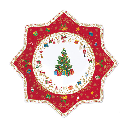Piatto torta in porcellana Christmas Ornaments 2070 Easy Life