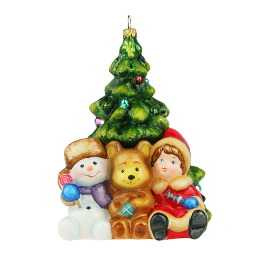 Albero di natale con 3 personaggi Komozja Family Mostowski