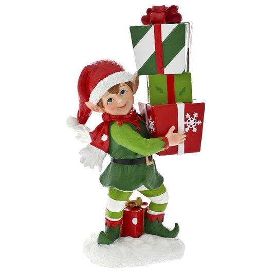 Acquista in Italia Iliadis Elfo rosso di Natale che porta pacchi regalo