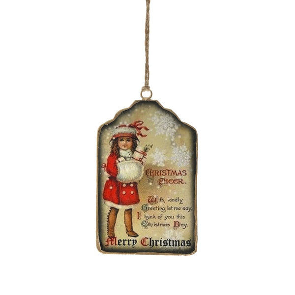 Acquista in Italia Iliadis Ornamento natale In metallo Etichetta Vintage