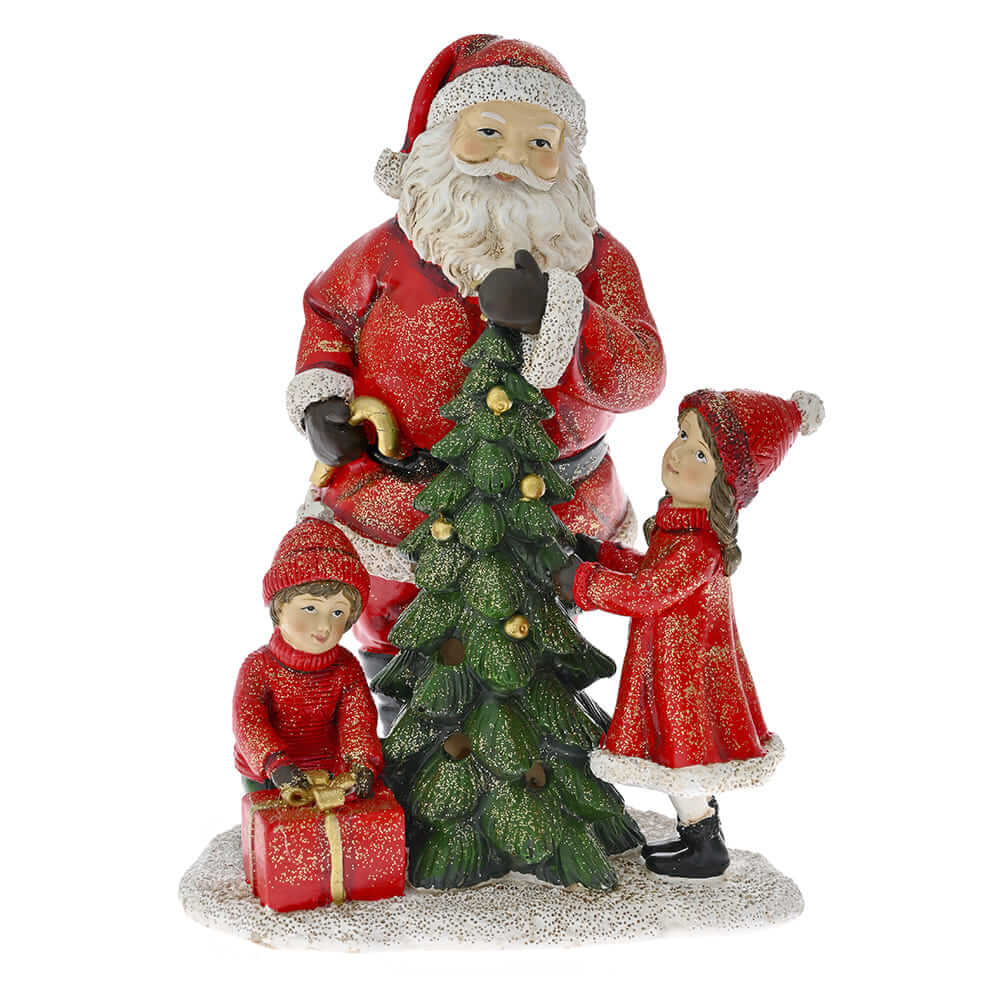 Acquista in Italia Iliadis Babbo Natale che decora l'albero con luce
