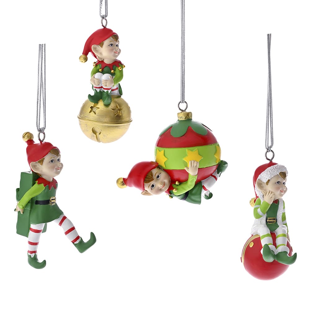 Acquista in Italia Iliadis Set di 4 elfi ornamenti per albero