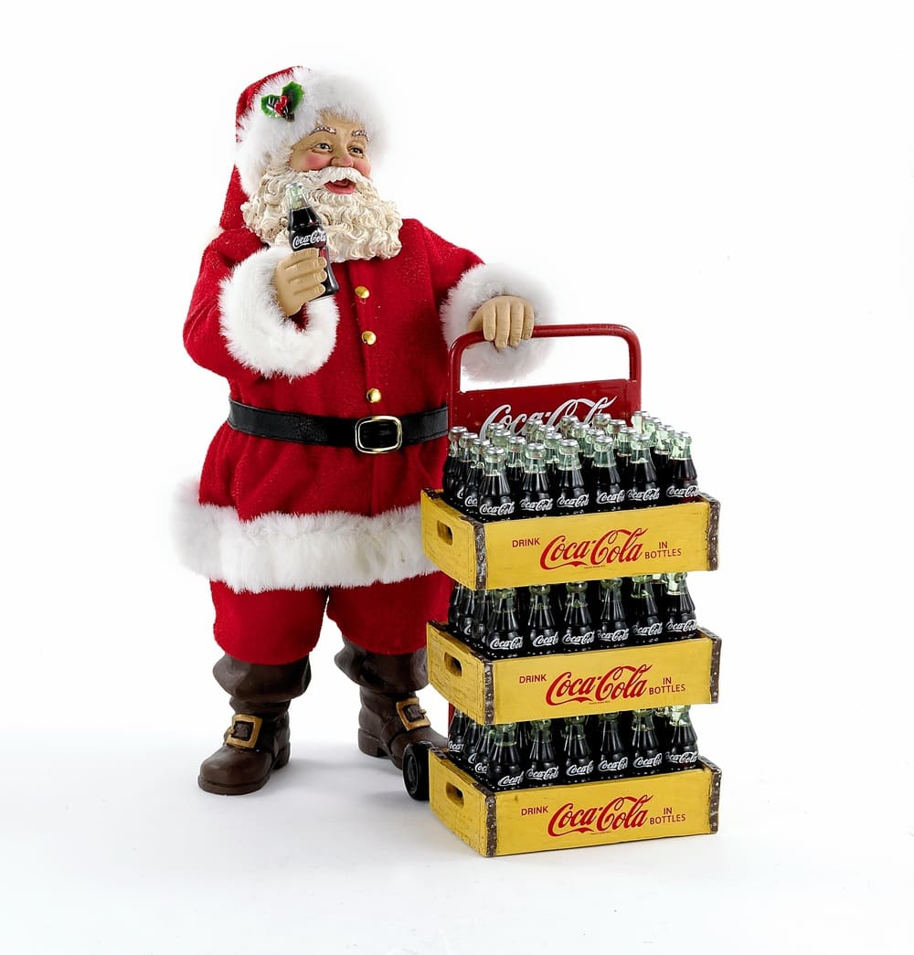 Babbo Natale Coca-Cola con cassette di bottiglie CC5151