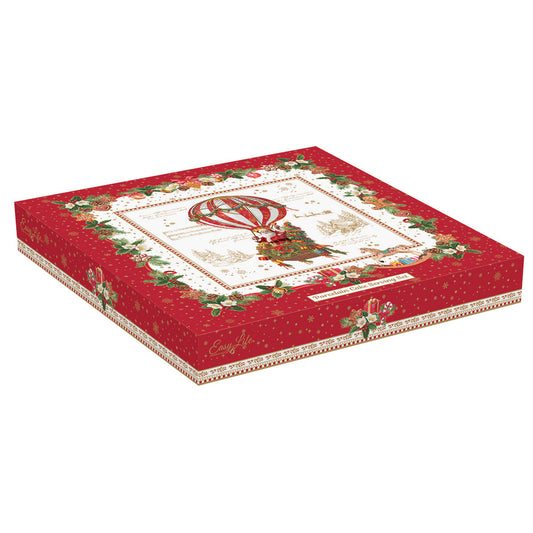 Acquista in Italia Piatto torta con paletta in porcellana Christmas Memories, articolo R1000#CHAB della collezione di Easy Life.