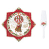 Acquista in Italia Piatto torta con paletta in porcellana Christmas Memories, articolo R1000#CHAB della collezione di Easy Life.