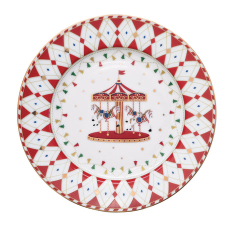 Set 4 piatti dessert in porcellana Christmas Wonderland Easy Life