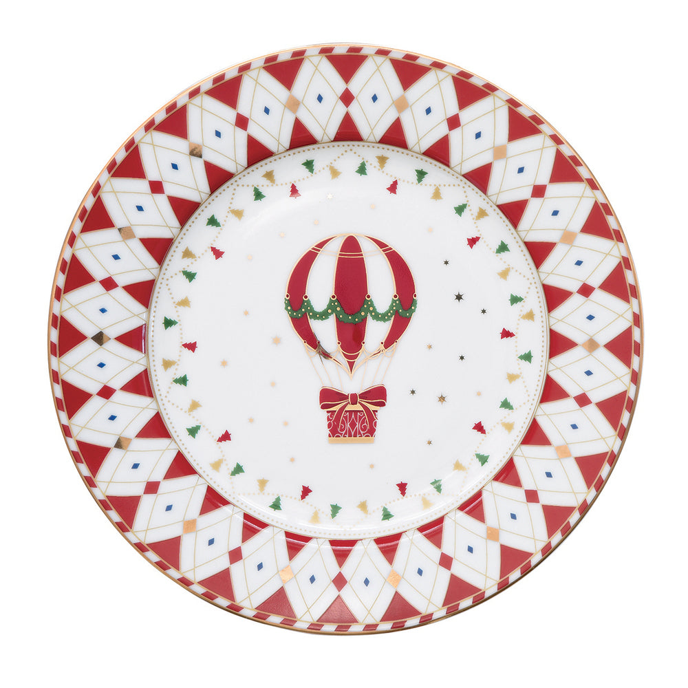 Set 4 piatti dessert in porcellana Christmas Wonderland Easy Life