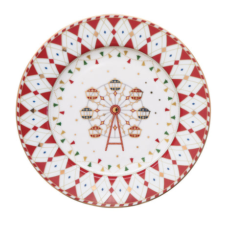 Set 4 piatti dessert in porcellana Christmas Wonderland Easy Life