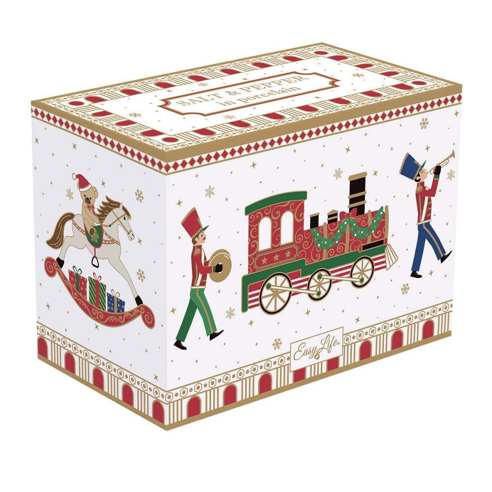 Acquista in Italia Set sale e pepe in porcellana Polar Express, articolo R1333#EXPR della collezione di Easy Life.