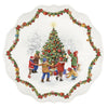 Acquista in Italia Vassoio tondo in porcellana Christmas Round Dance, articolo R2783#RNDA della collezione di Easy Life.