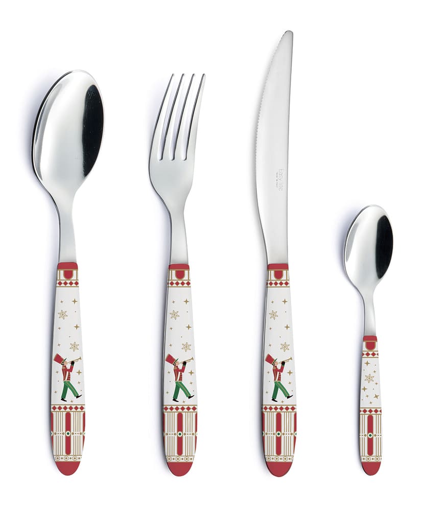 Easy Life set di 4 posate per tavola natalizia Polar Express