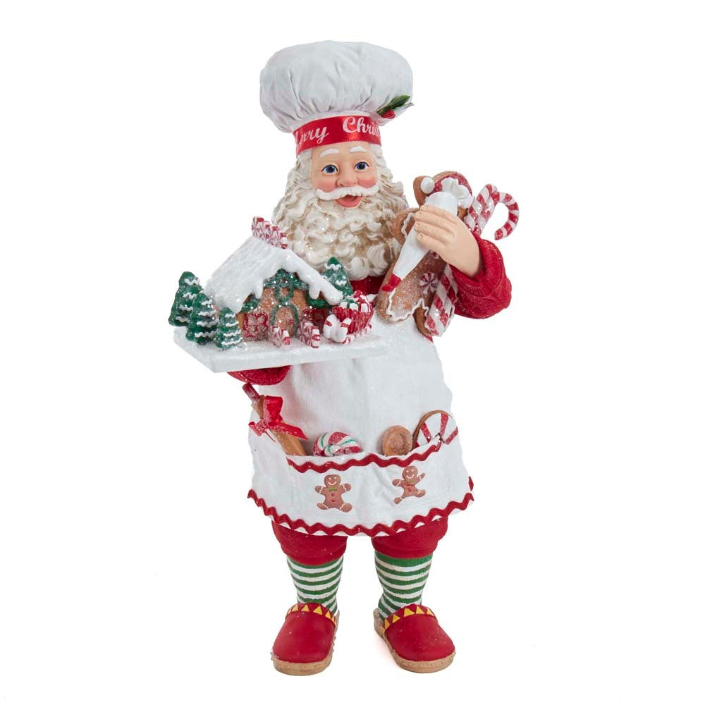 Fabriche Gingerbread Santa Chef Kurt Adler FA0128