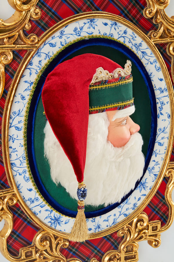 Figura di Babbo Natale da parete con cornice Katherine's Collection KC 28-228594