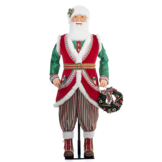 Acquista in Italia Katherine's Collection Seasoned Greering Babbo Natale grandezza naturale KC-28-328727 North Pole Christmas Shop