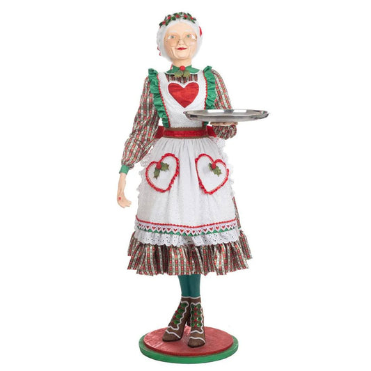 Acquista in Italia Katherine's Collection Seasoned Greering Signora Claus con vassoio KC-28-328735 North Pole Christmas Shop