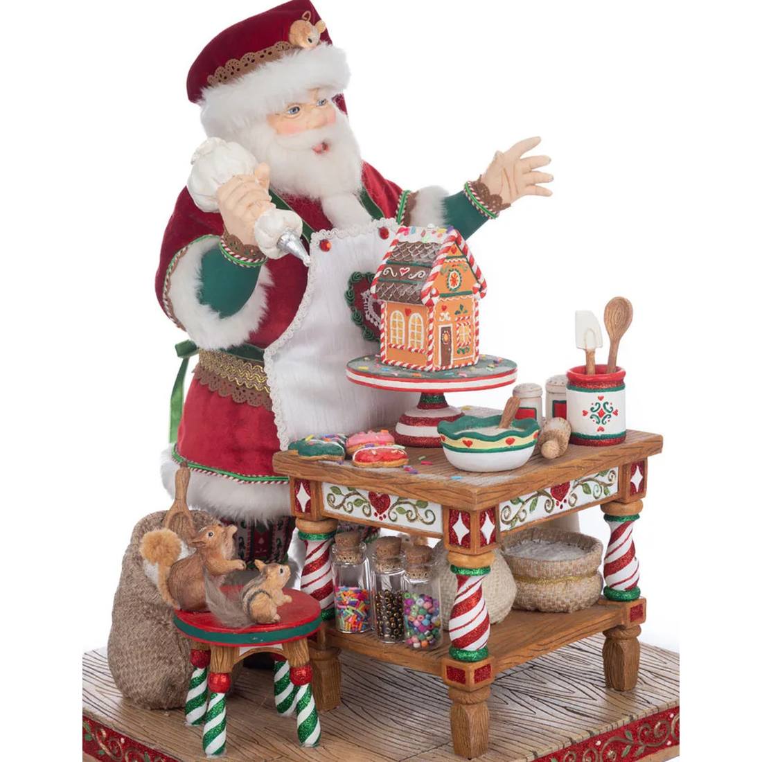 Acquista in Italia Katherine's Collection Seasoned Greering Babbo Natale in cucina KC-28-328739 North Pole Christmas Shop
