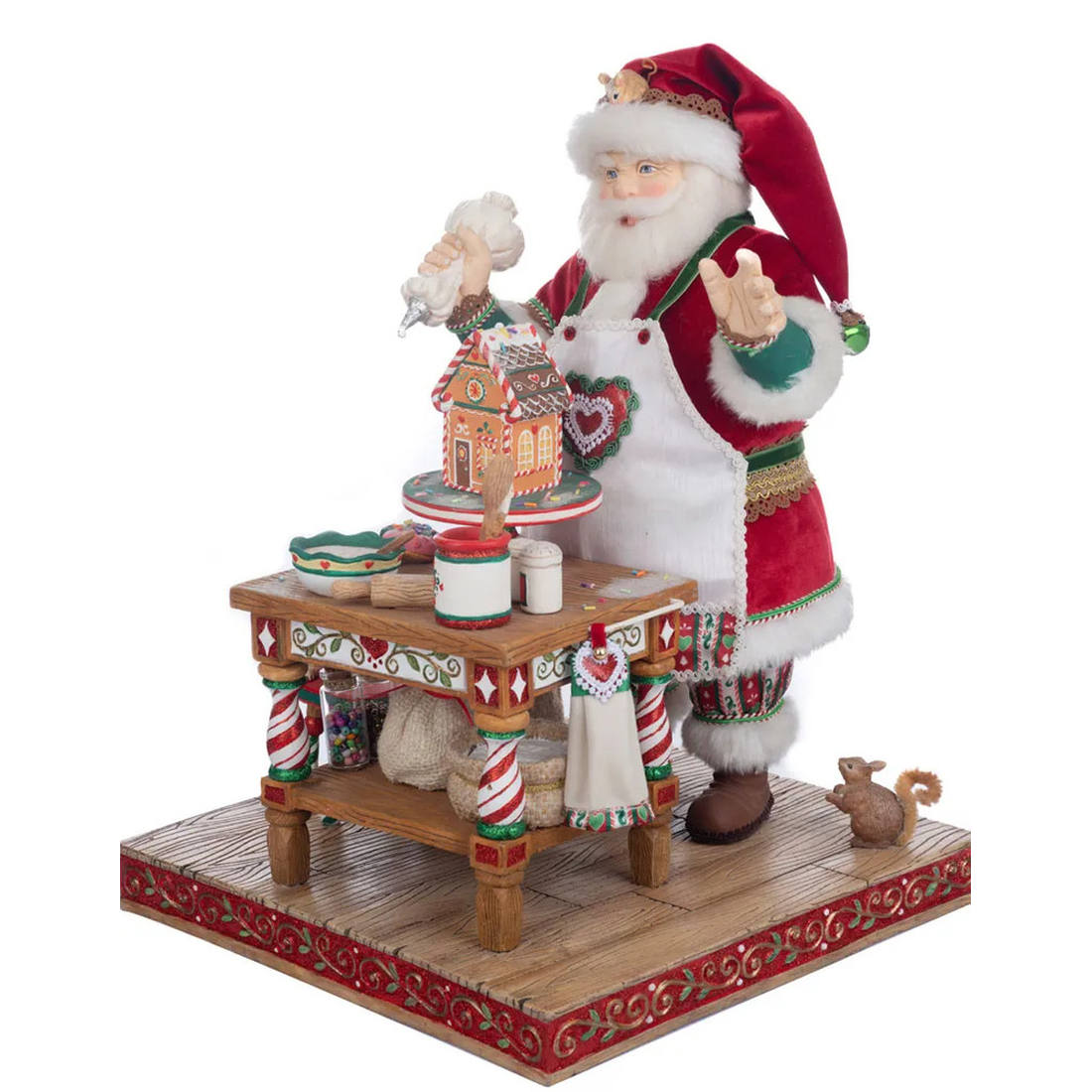 Acquista in Italia Katherine's Collection Seasoned Greering Babbo Natale in cucina KC-28-328739 North Pole Christmas Shop