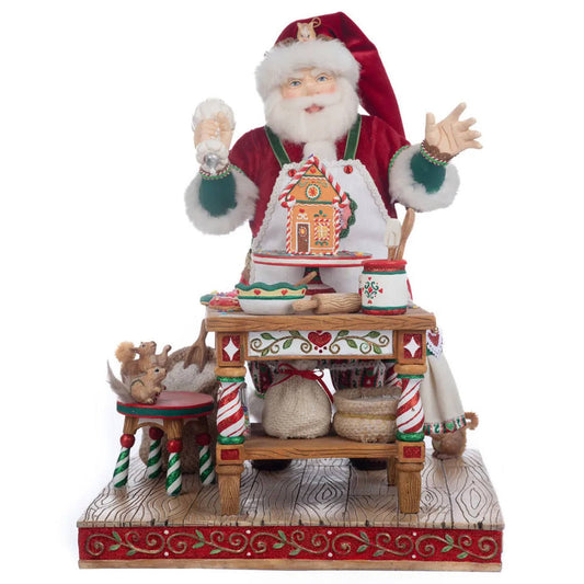 Acquista in Italia Katherine's Collection Seasoned Greering Babbo Natale in cucina KC-28-328739 North Pole Christmas Shop