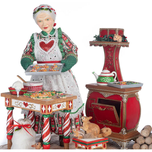 Katherine's Collection Seasoned Greetings Mrs. Claus in the kitchen
