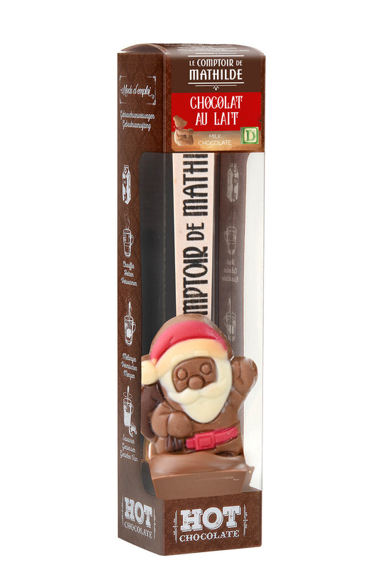 Quadrotto per cioccolata calda con babbo natale 30g Le Comtoir de Mathilde
