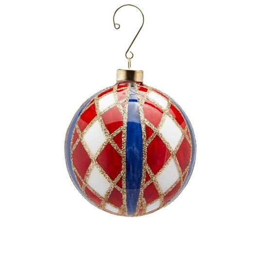 Set di 6 Palle di Natale in Vetro a Rombi EDG