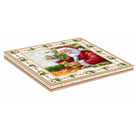 Acquista in Italia Piatto torta in porcellana Christmas Time Easy Life R2070_CHTR