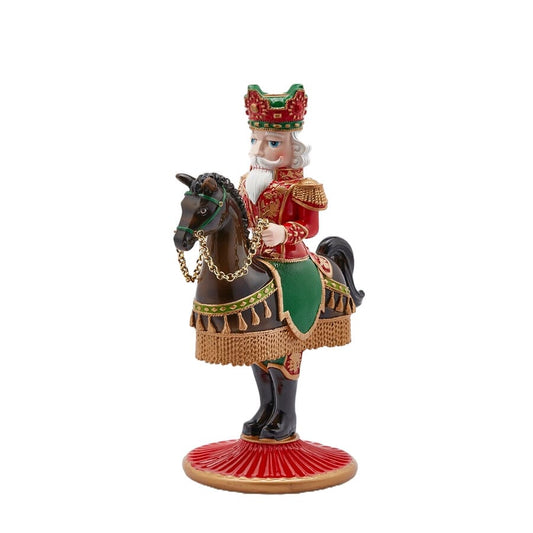 Portacandela Nutcracker Rosso a Cavallo EDG