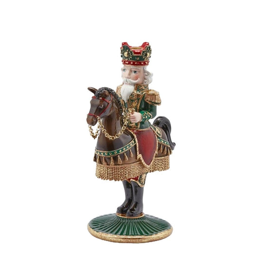 Portacandela Nutcracker Verde a Cavallo EDG