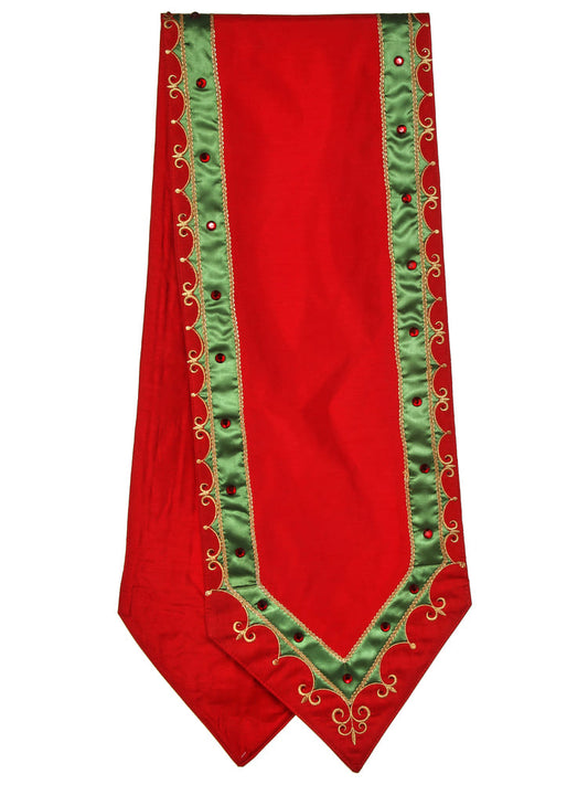 Acquista in Italia Runner da tavolo in velluto con gioielli 183cm