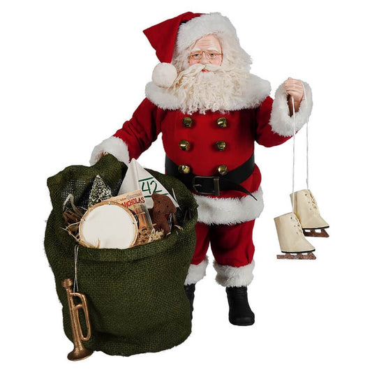 Acquista in Italia Bethany Lowe TD9024 Kris Jingles With Bells Santa Claus con sacco di regali