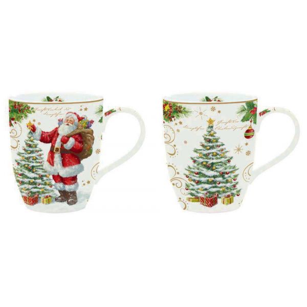 Set 2 tazze in porcellana Magic Christmas Easy Life