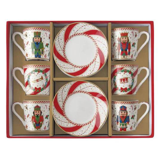 Acquista in Italia Set 6 tazzine in scatola regalo Nutcracker Twist Easy Life R0126_NTWI