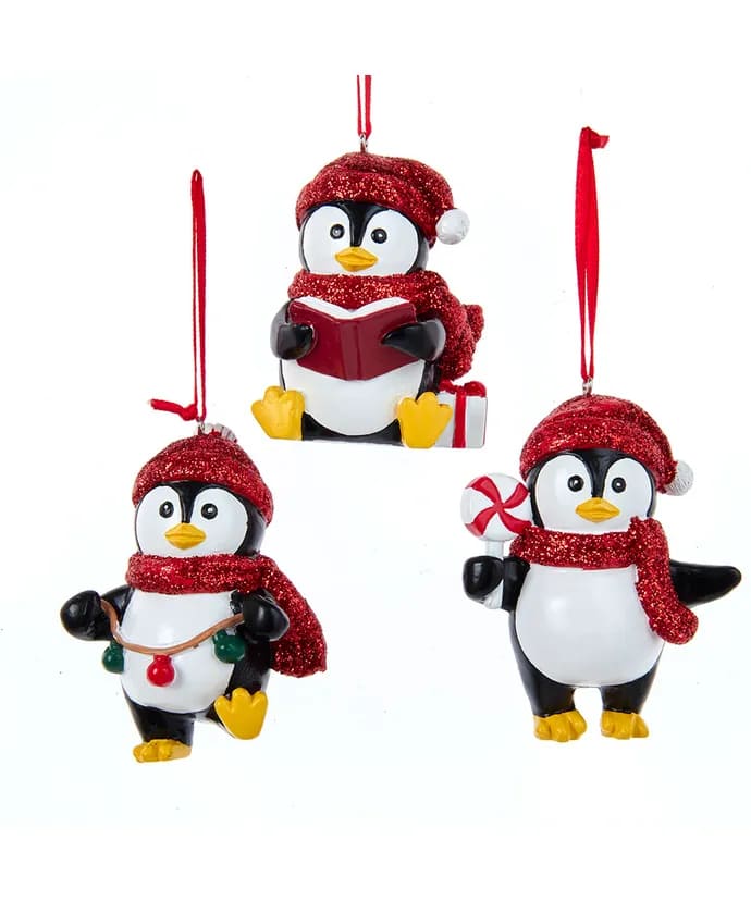 Set assortito di 3 pinguini natalizi H5633