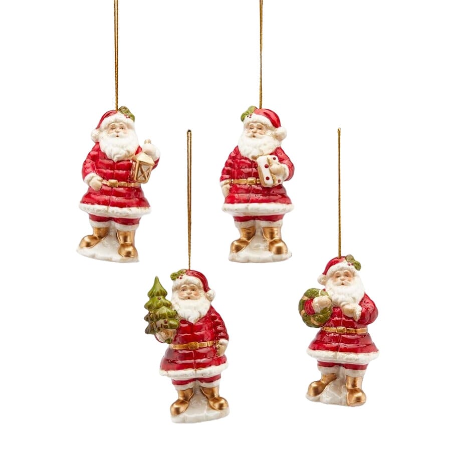 Set di 4 Decorazioni Babbo Natale EDG