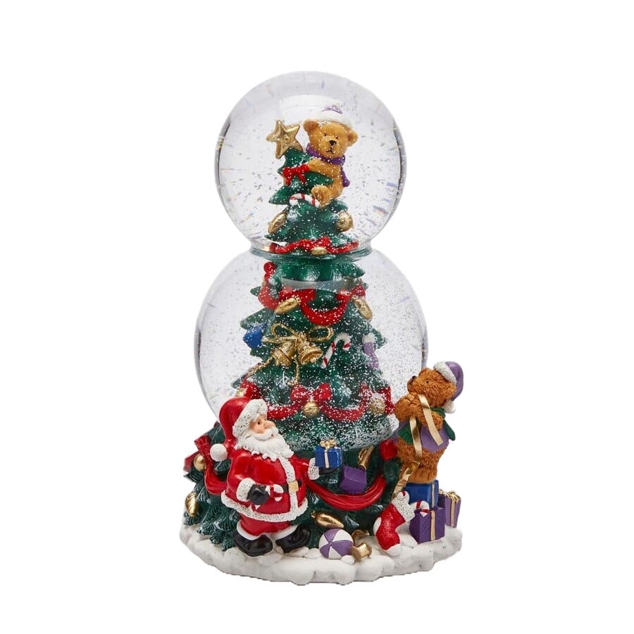 Snowglobe Orsi ed Albero di Natale Carillon EDG
