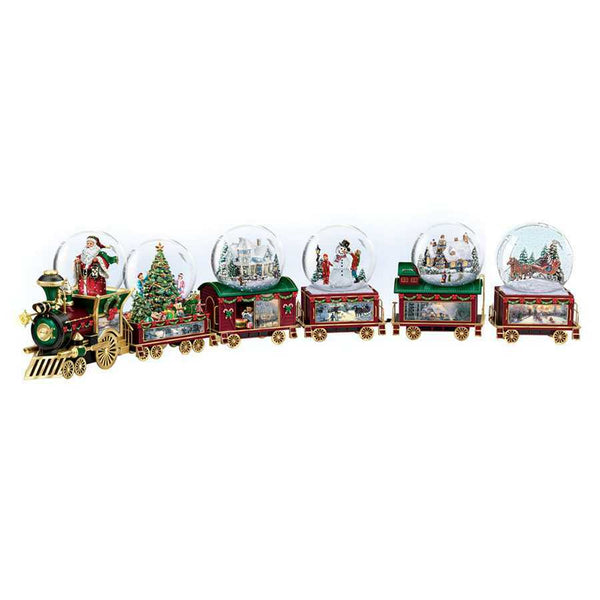 Thomas Kinkade Trenino Natalizio Snowglobe Set di 6