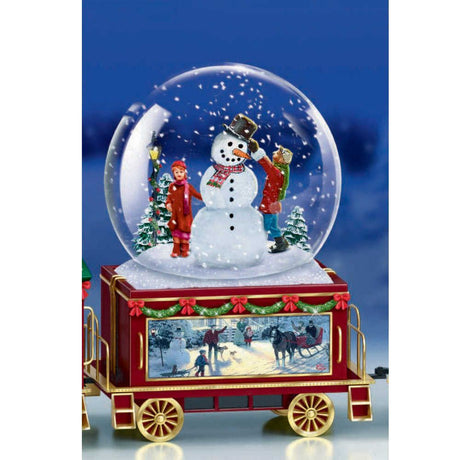 Thomas Kinkade Trenino Natalizio Snowglobe Set di 6